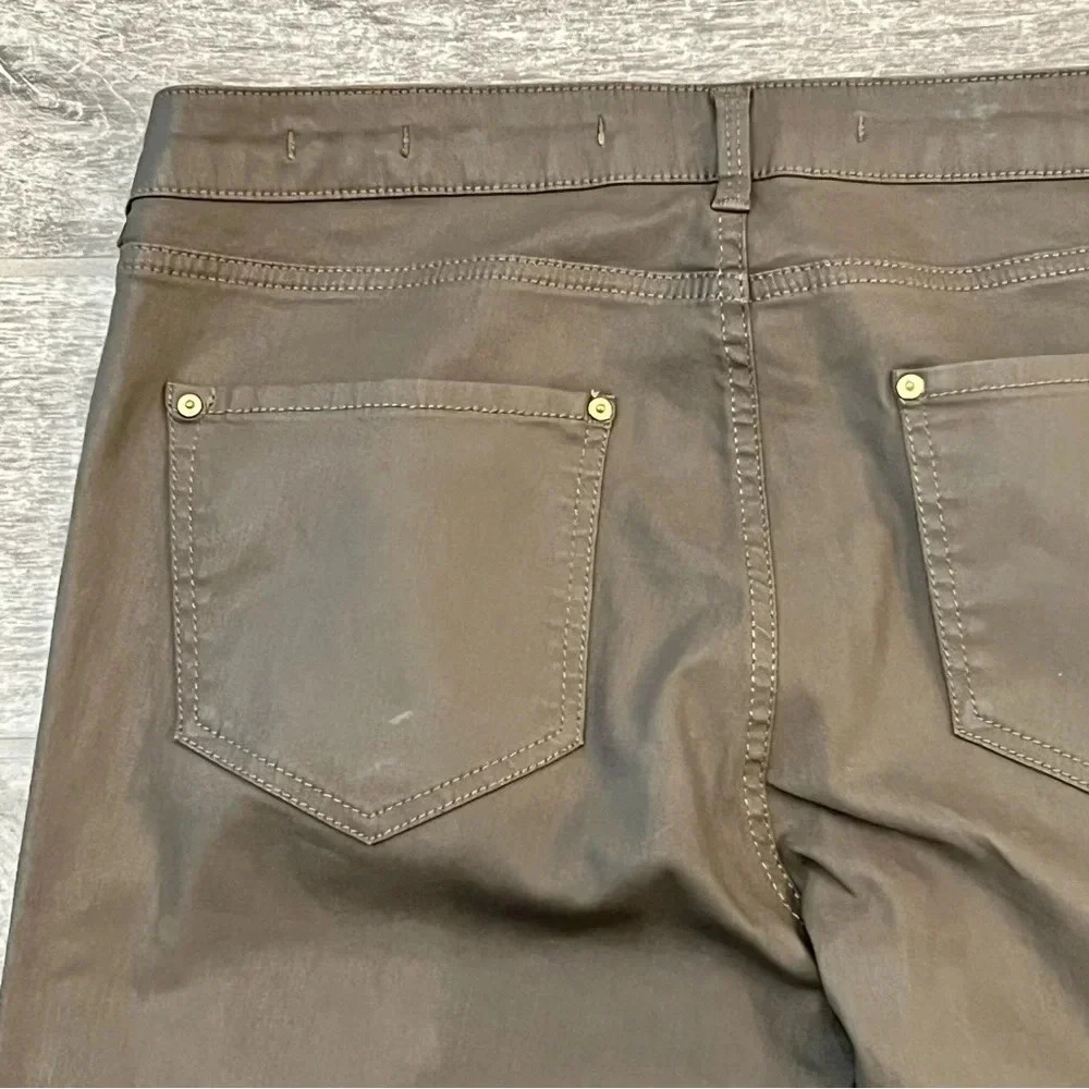 Zara Premium Denim Collection Women’s Slim Fit Waxed Jeans Size 12 Gray - Picture 5 of 8
